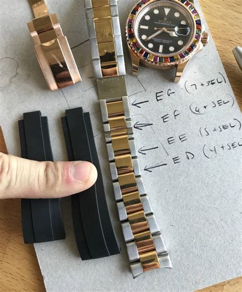 change rolex bracelet|rolex oysterflex strap size chart.